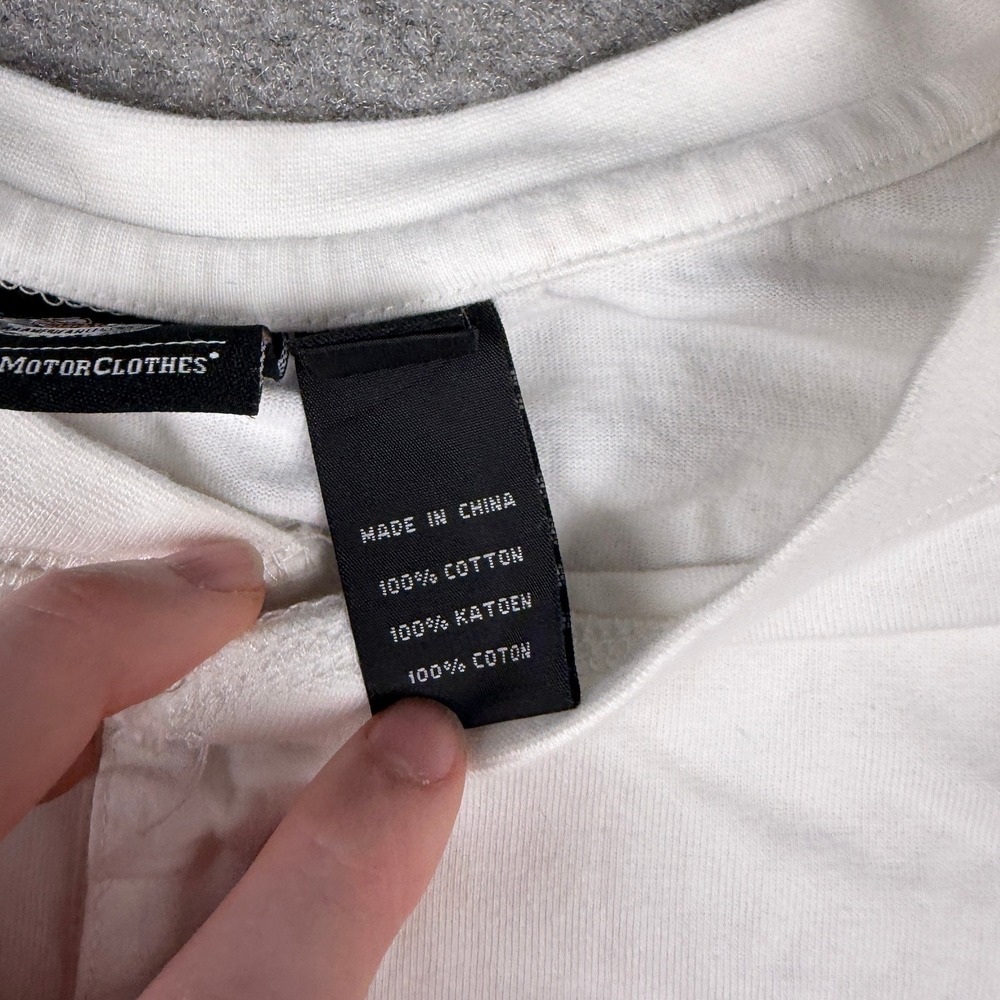 Harley Davidson Henley Shirt Mens 2XL White‎ 110th Anniversary Long Sleeve - Picture 7 of 11